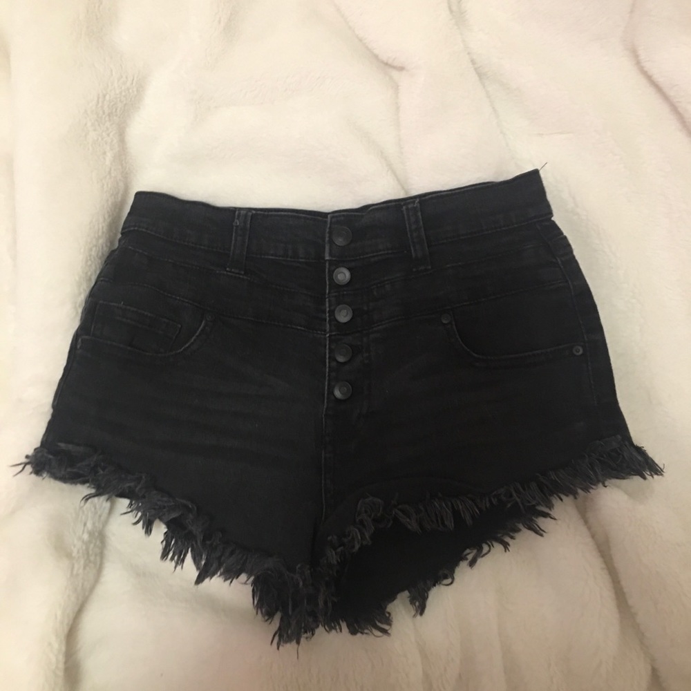 High rise jean shorts